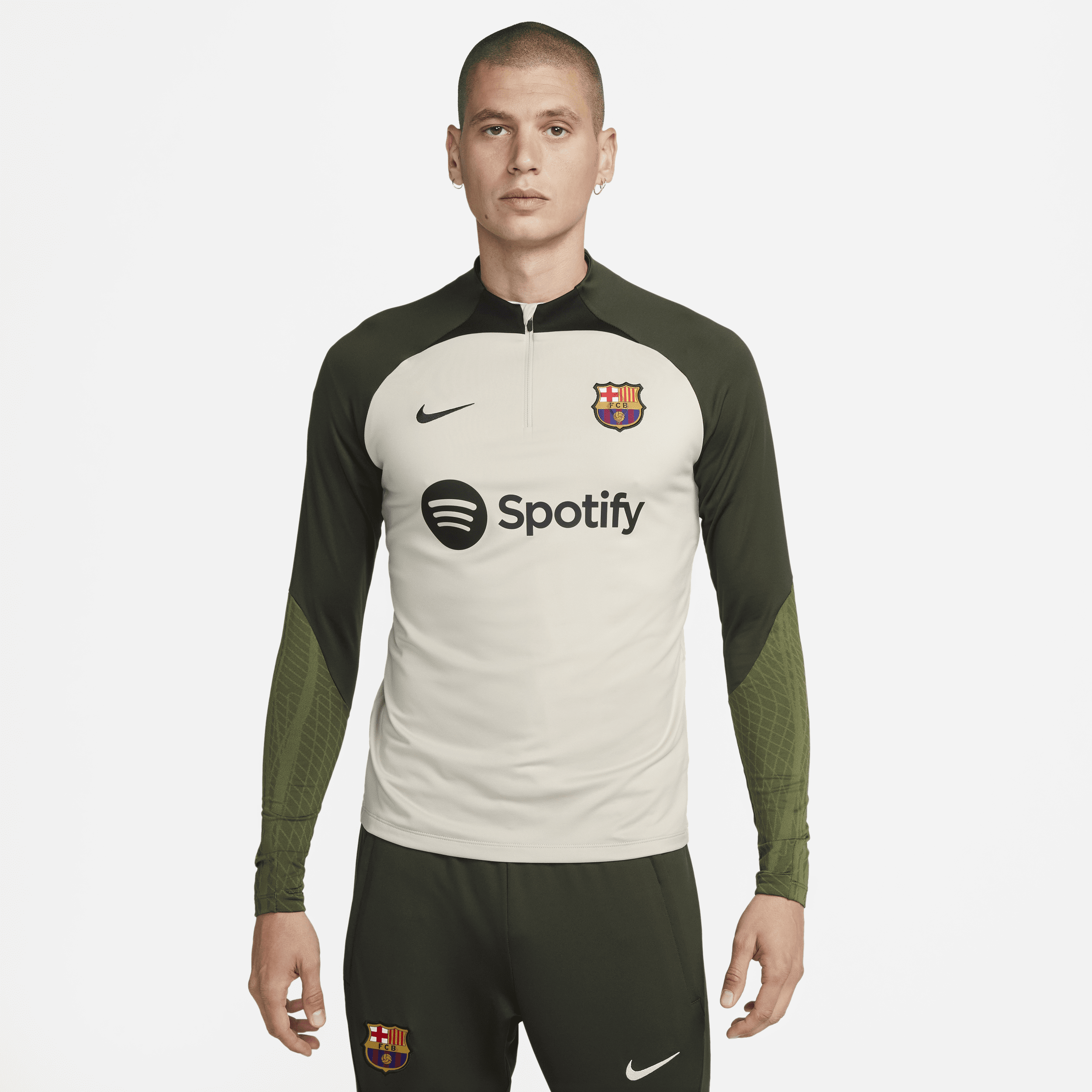 Shop F.C. Barcelona Strike Men s Nike Dri FIT Football Drill Top