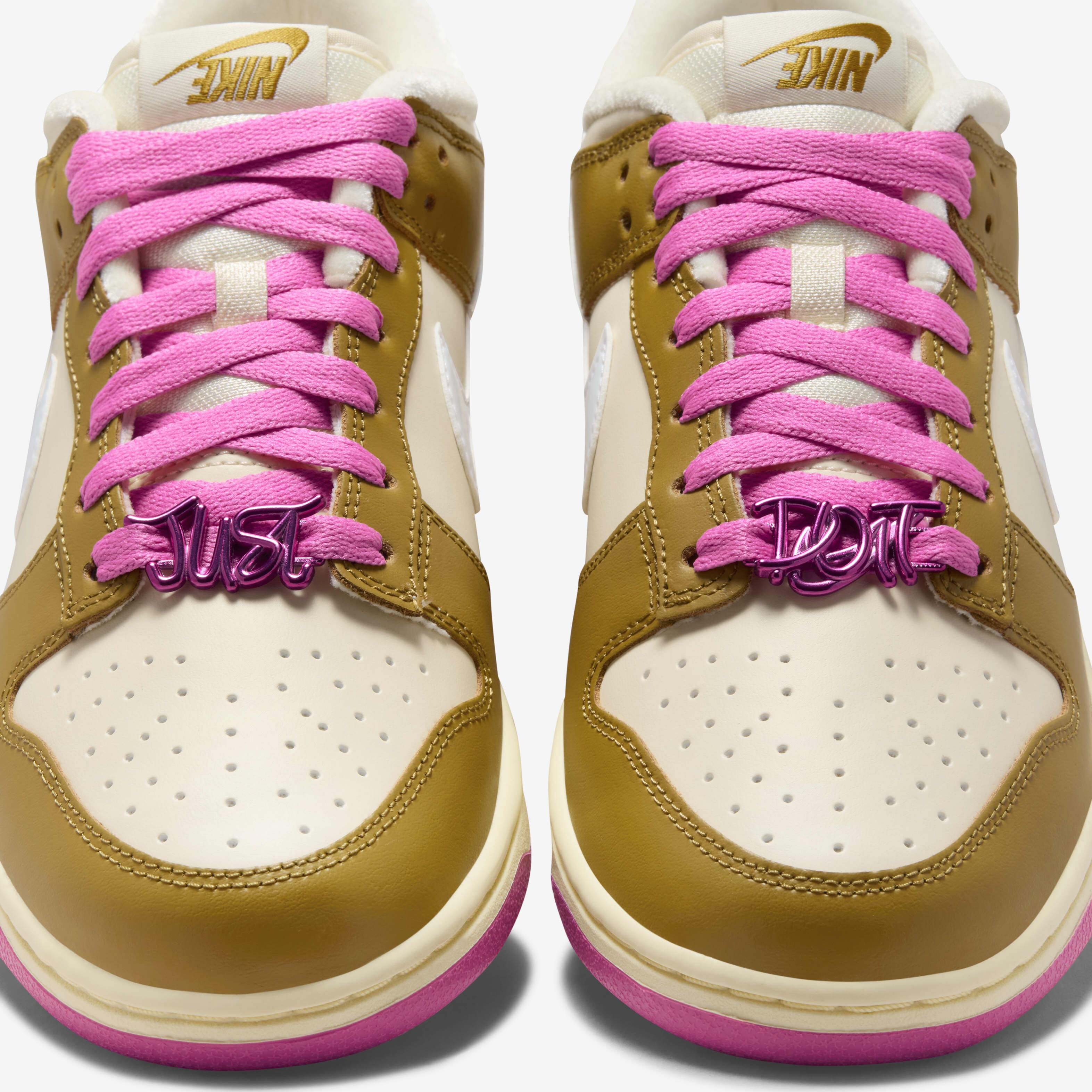Pink and yellow nikes best sale