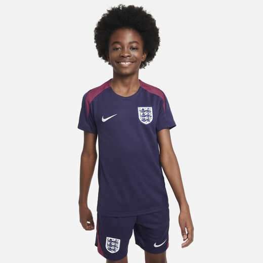 T-Shirts & Tops-Nike, England Strike, Older Kids' Nike Dri-FIT Football Short-Sleeve Knit Top
