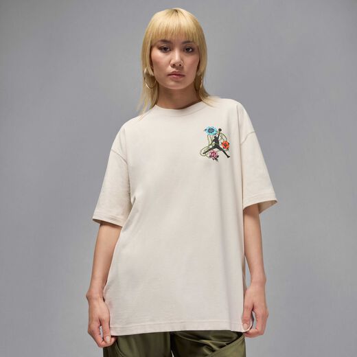 T-Shirts & Tops-JRDN, Jordan Flight, Women's Oversized Graphic T-Shirt