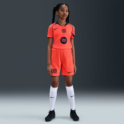 Football Shorts-Nike, F.C. Barcelona 2025/26 Stadium Third, Older Kids' Nike Dri-FIT Total 90 Football Replica Shorts