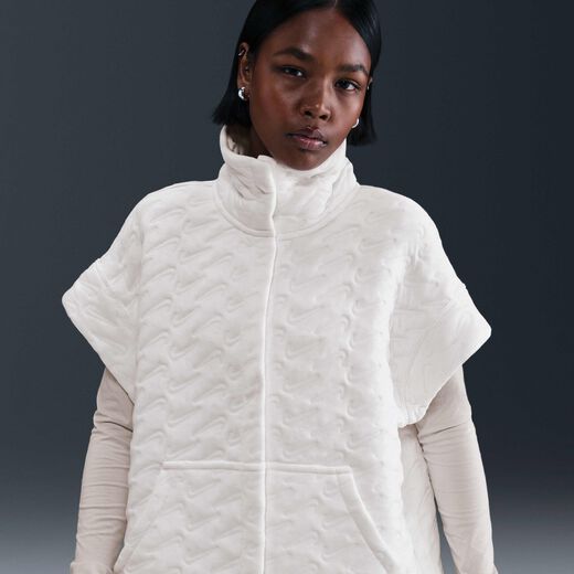 Jackets & Gilets-Nike, Nike Sportswear Phoenix Fleece, Women's Oversized Jacquard Gilet