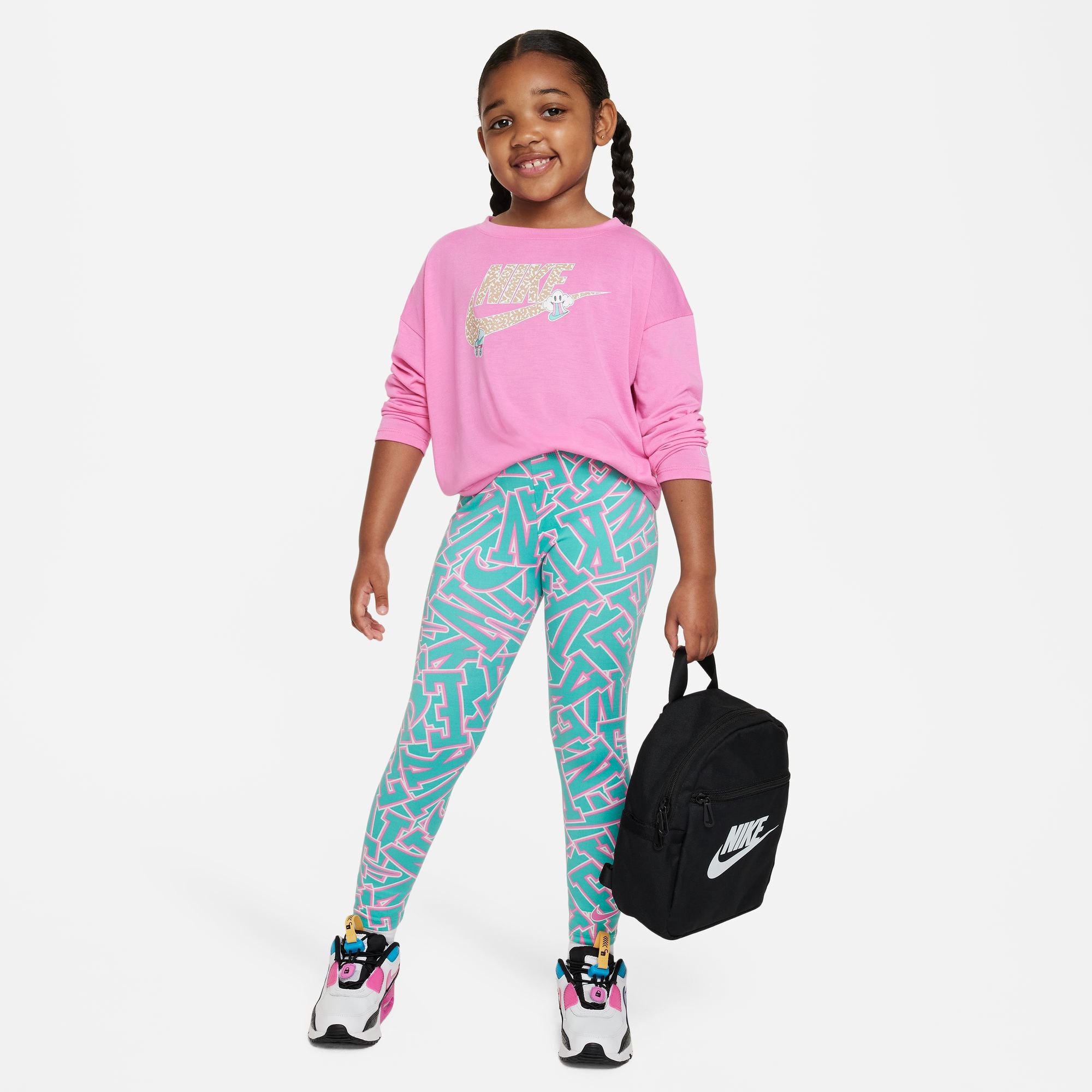 Nike Notebook Print Long Sleeve Knit Top image number 3