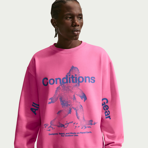 سويت شيرت و هودي رجالي-نايكي, نايكي ايه سي جي 'تاف فليس', سويتشيرت بلوفر ثيرما-فت بياقة دائرية للرجال