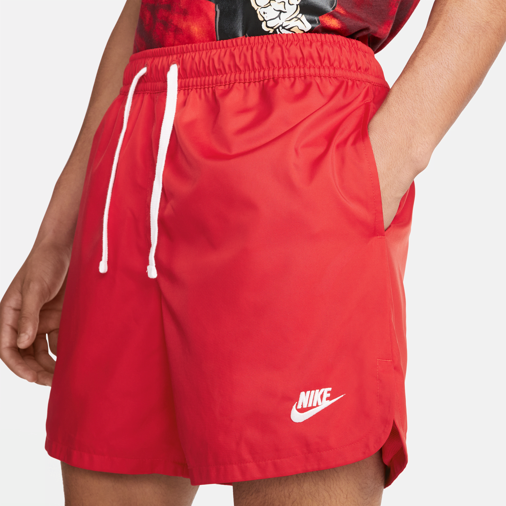 Red discount nike shorts