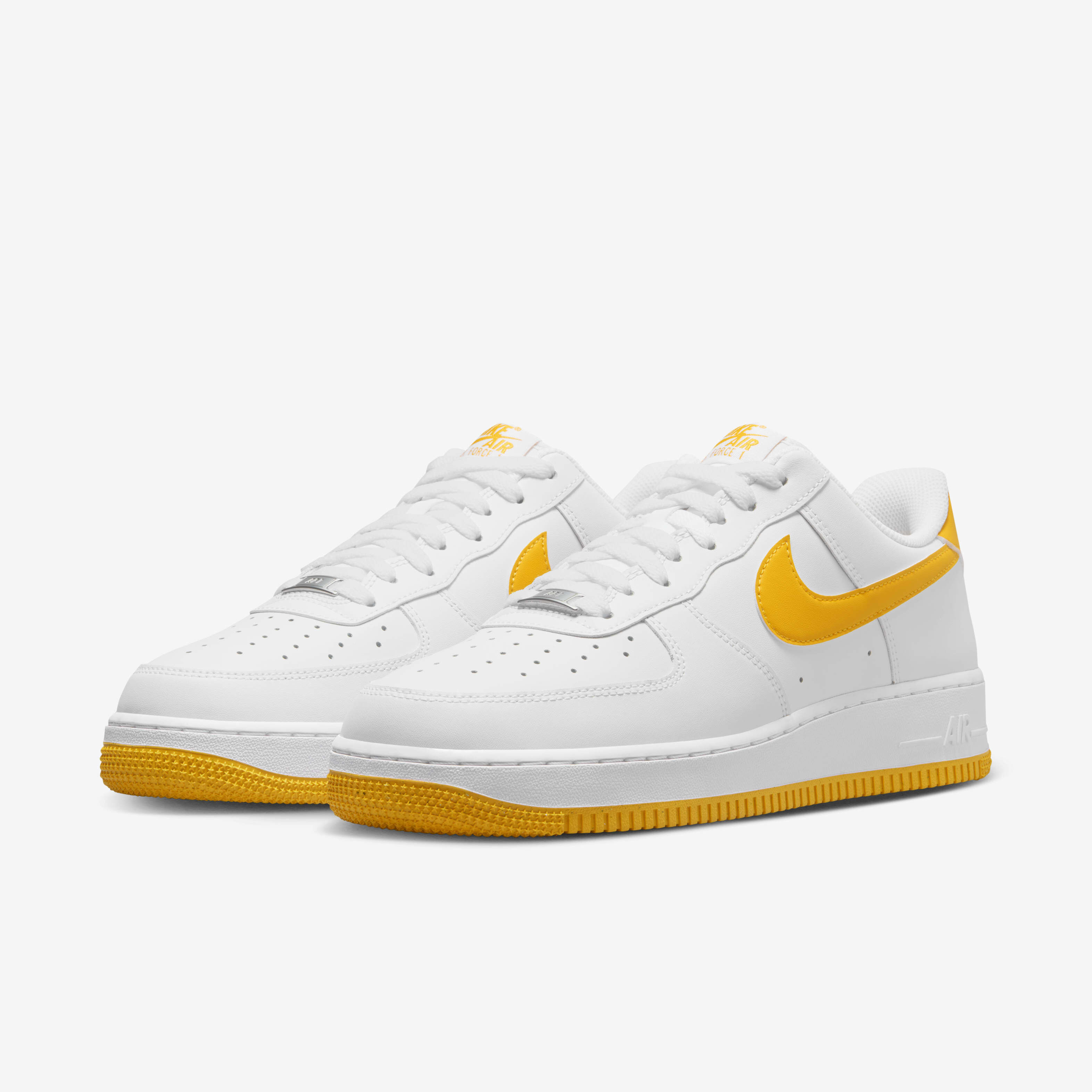 Buy Nike Air Force 1 07 Men s Shoes White White University Gold Nike UAE Official