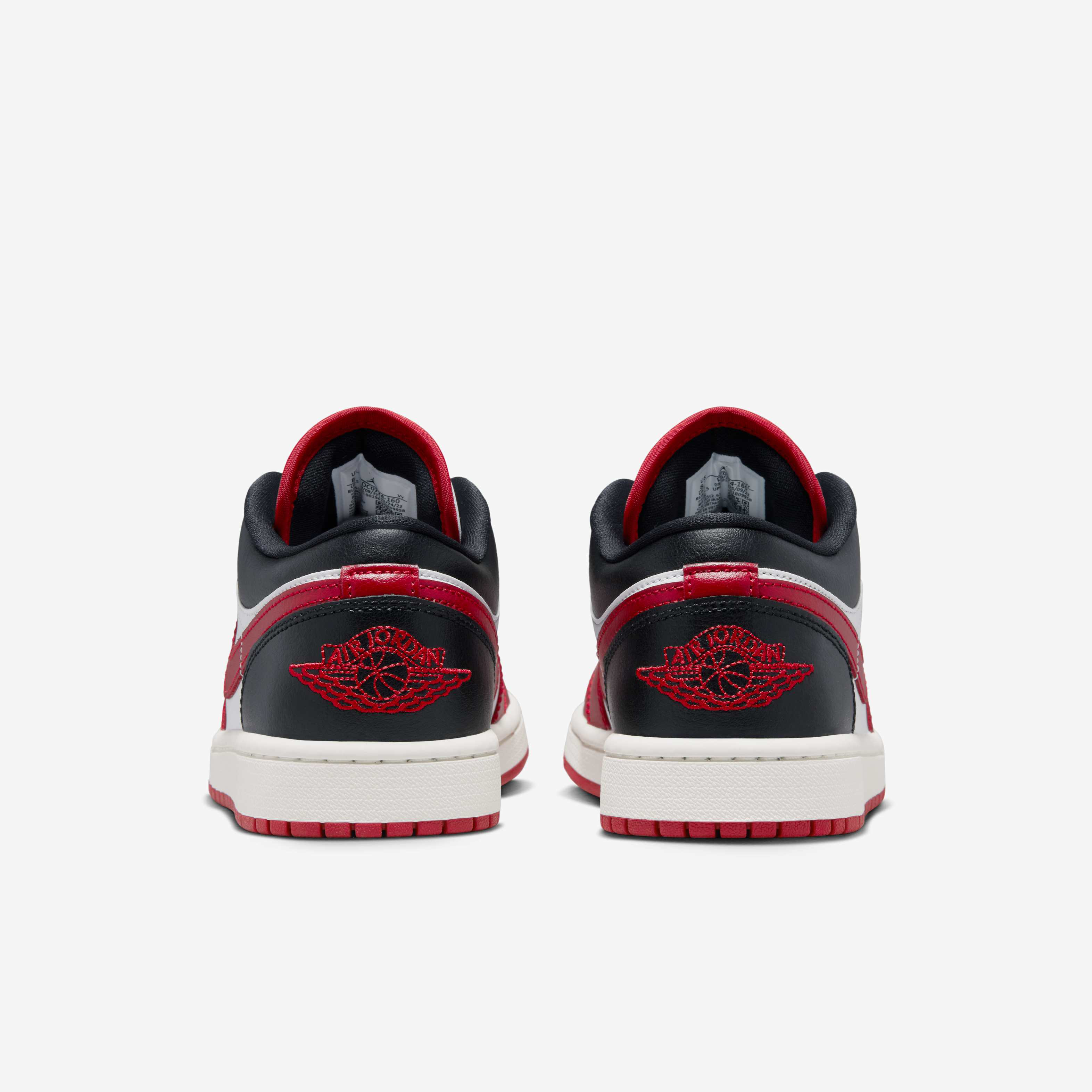 air jordan low black white gym red
