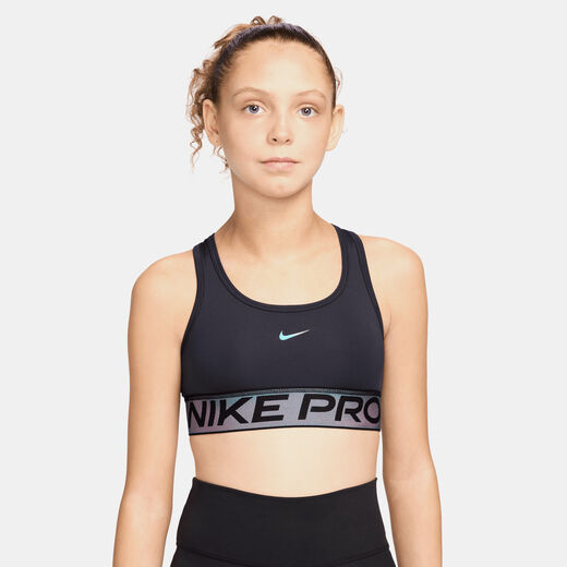 Sports Bras-Nike, Nike Pro Swoosh, Older Kids' Sports Bra with Shine Accents