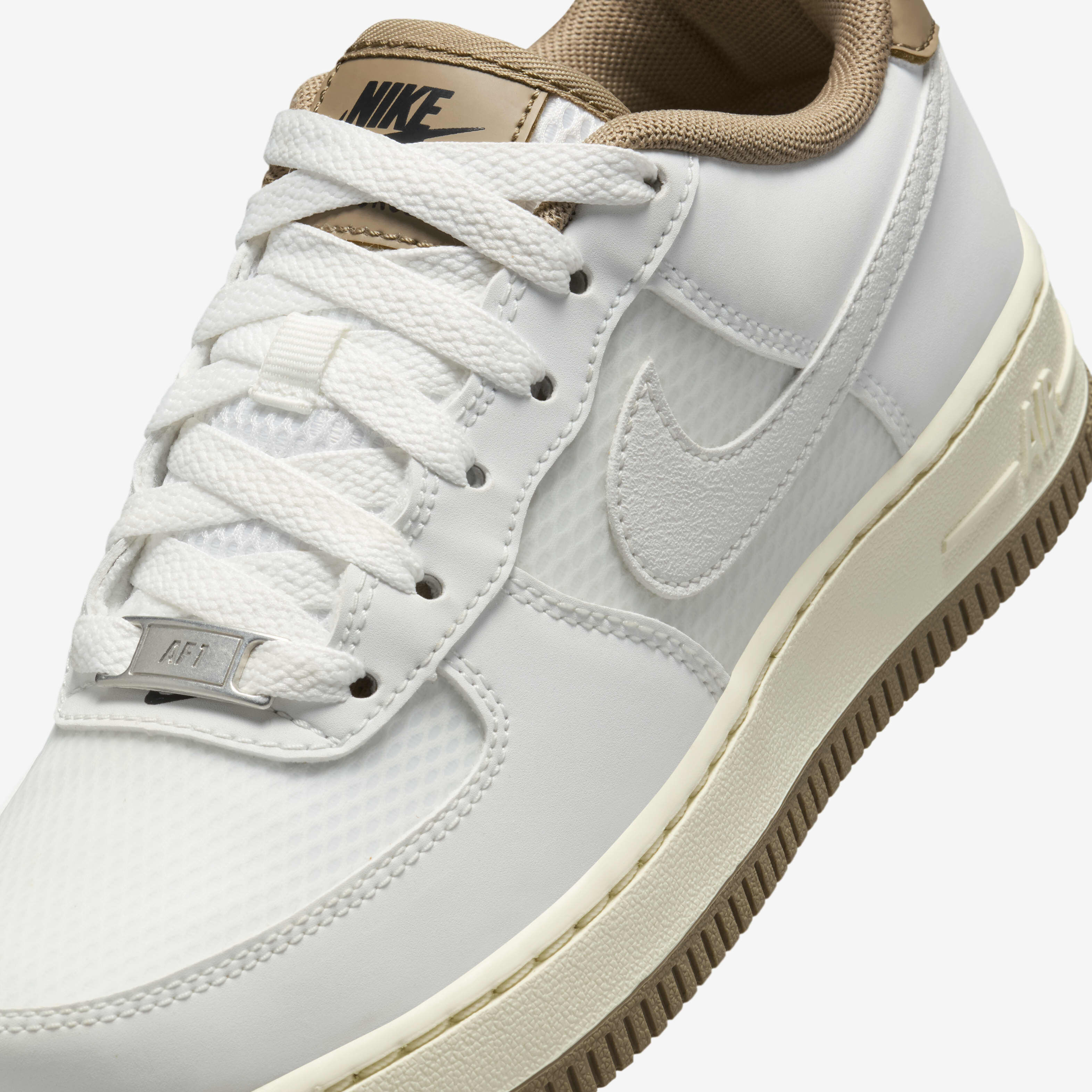 Khaki and white air force ones hot sale
