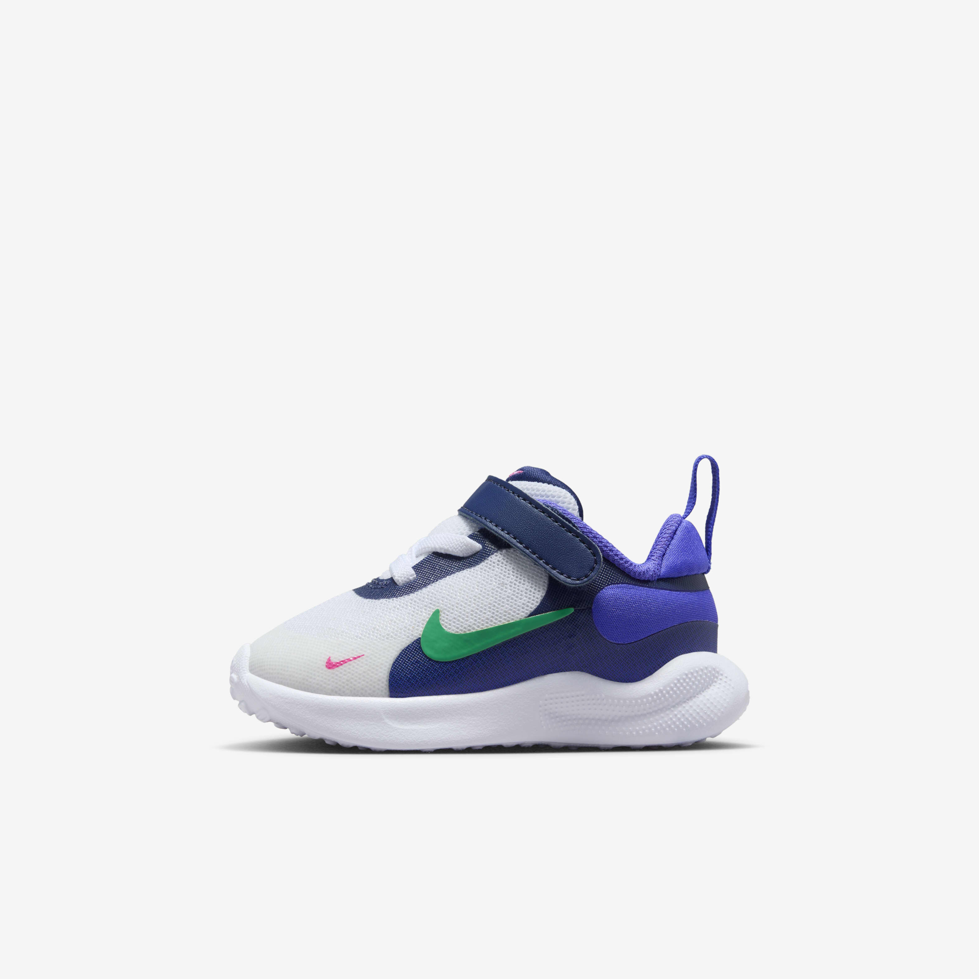 Buy Nike Revolution 7 Baby Toddler Shoes White Persian Violet Midnight Navy Stadium Green Nike UAE Official