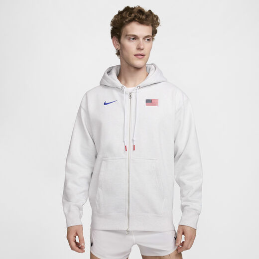 Hoodies & Sweatshirts-Nike, USA Solo Swoosh, Men's Nike Full-Zip Hoodie