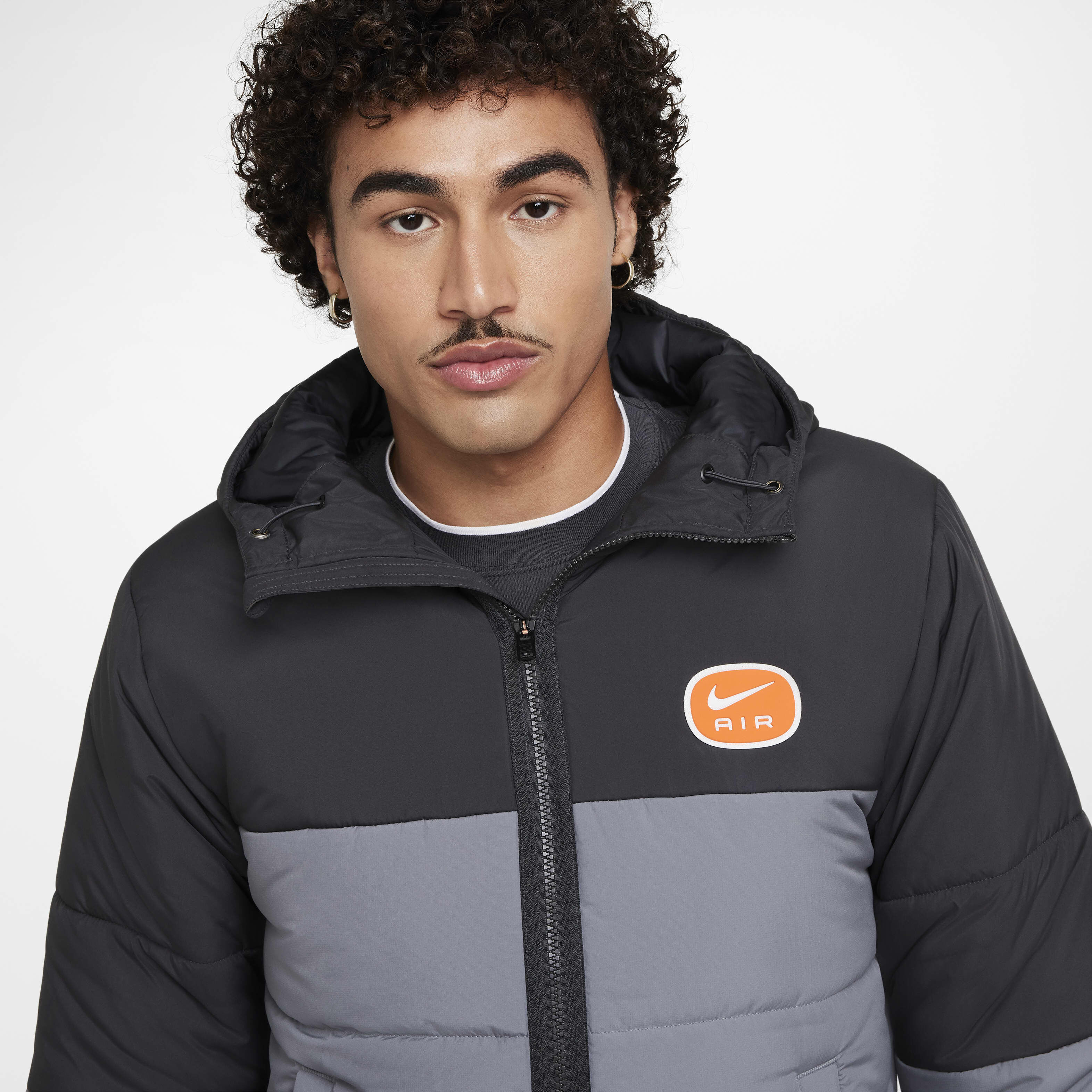 nike synthetic fill jacket grey
