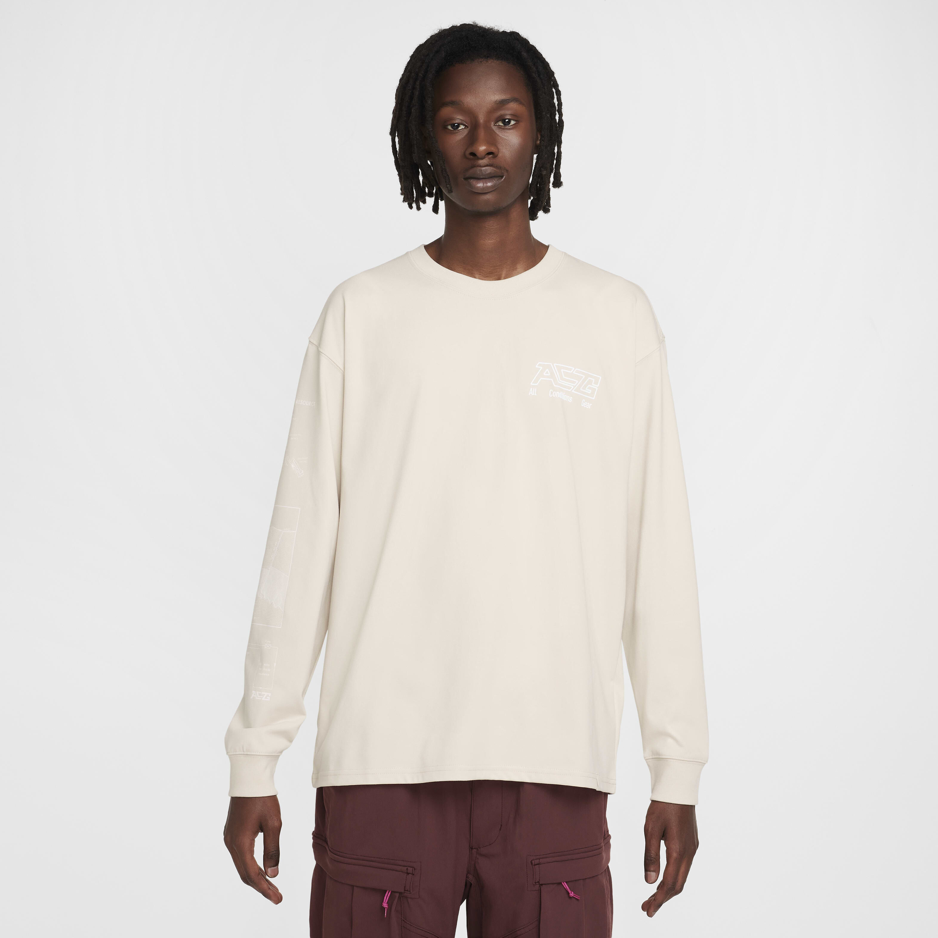 Tシャツ・カットソー Nike FW24 ACG L/S TEE (FZ6704 104) Buy Nike ACG Men's Long-Sleeve T-Shirt - Light Orewood Brown