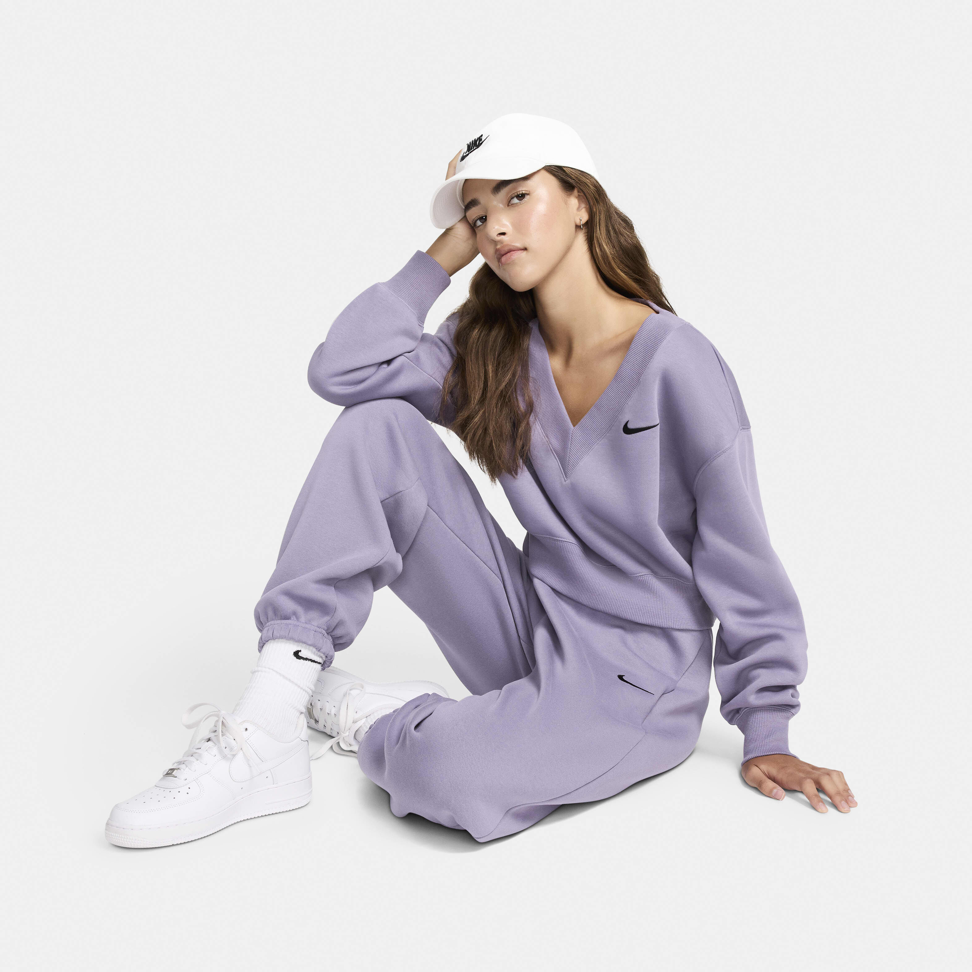 Buy Nike Sportswear Phoenix Fleece Women s High Waisted Oversized Tracksuit Bottoms Nike UAE Official