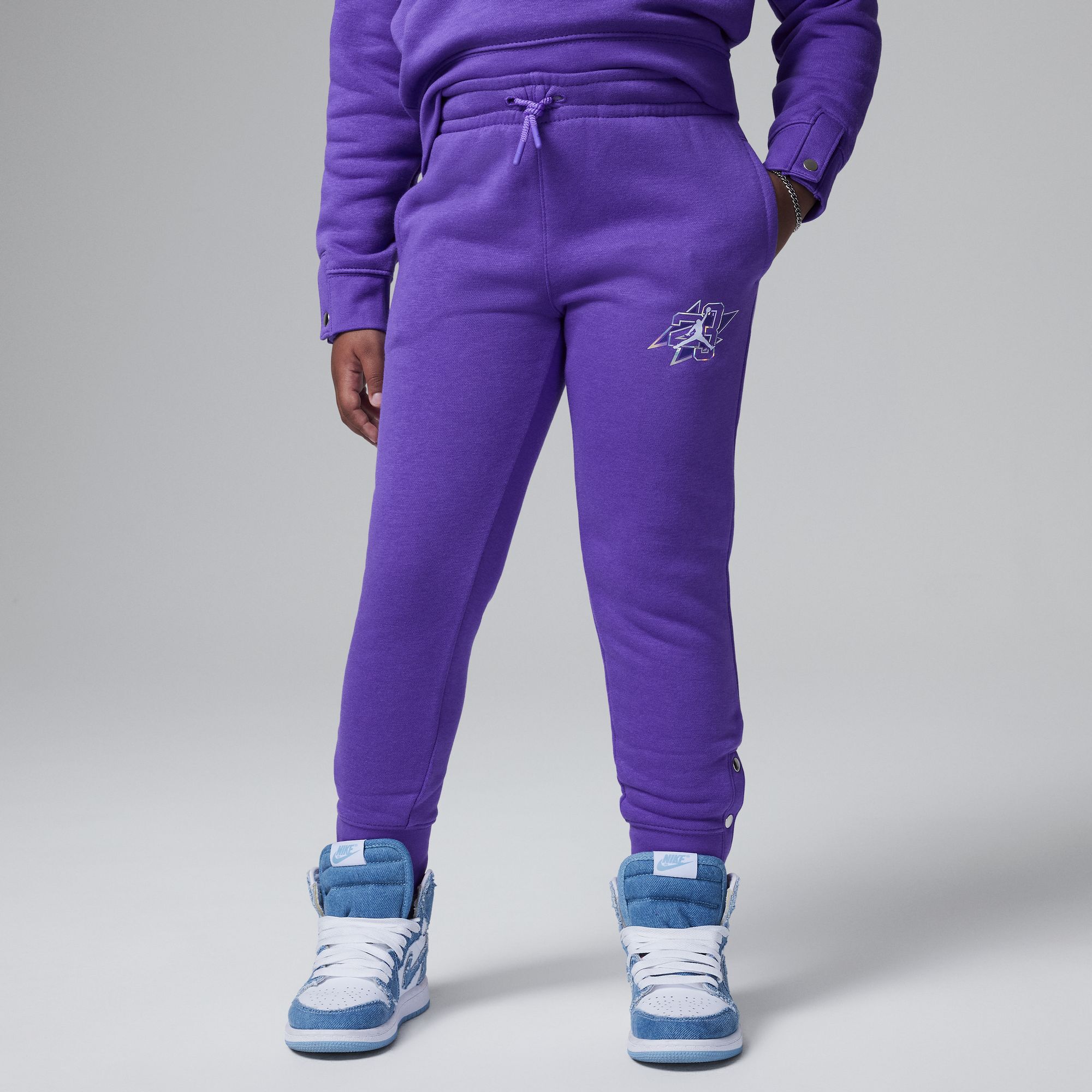 Buy Jordan Take Flight Snap Fleece Pants Little Kids Pants Nike UAE Official