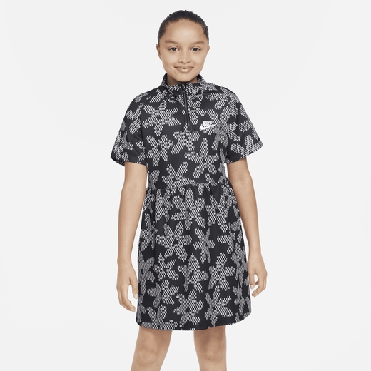 Kids' Skirts & Dresses-Nike, Nike Sportswear, Older Kids' (Girls') Printed Short-Sleeve Dress