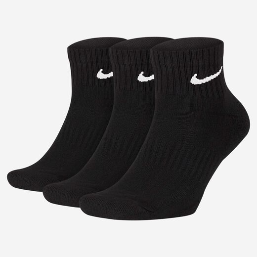 Women's Ankle Socks-Nike, Nike Everyday Cushioned, Training Ankle Socks (3 Pairs)