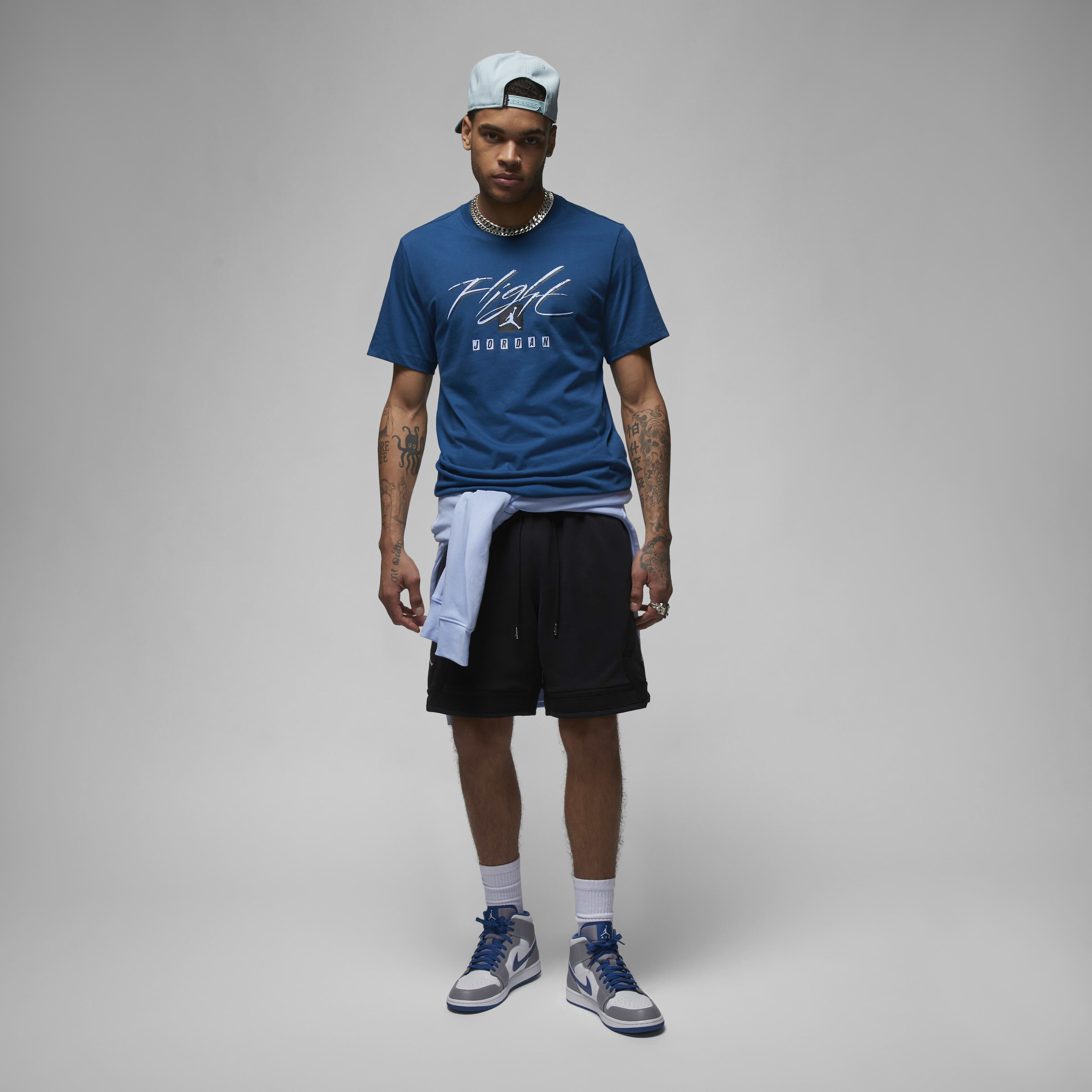 Buy Jordan Flight Essentials Men's T-Shirt - Sky J French Blue/Royal ...