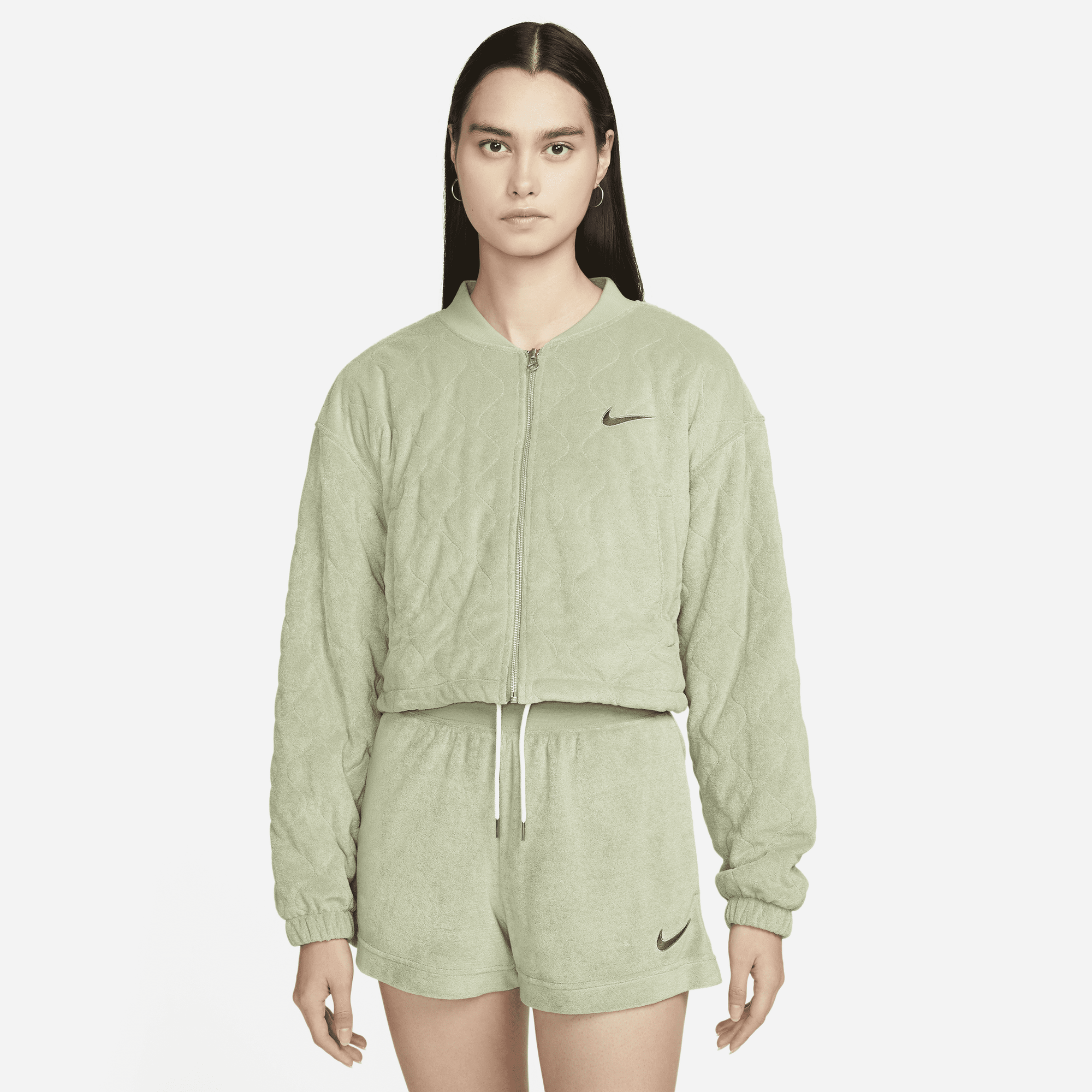 Quilted on sale nike jacket