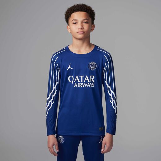 Kids' Long Sleeves Shirts-JRDN, Paris Saint-Germain 2024/25 Stadium Fourth, Older Kids' Jordan Dri-FIT Football Replica Long-Sleeve Shirt