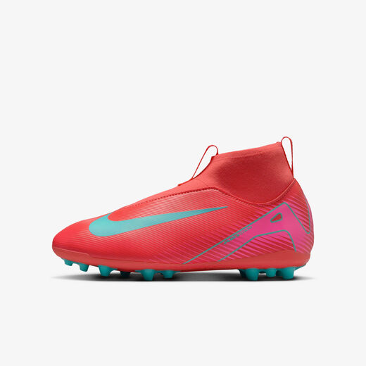 Kids' Football Artificial Grass Shoes-Nike, Nike Jr. Mercurial Superfly 10 Academy, Younger/Older Kids' Artificial-Grass High-Top Football Boot