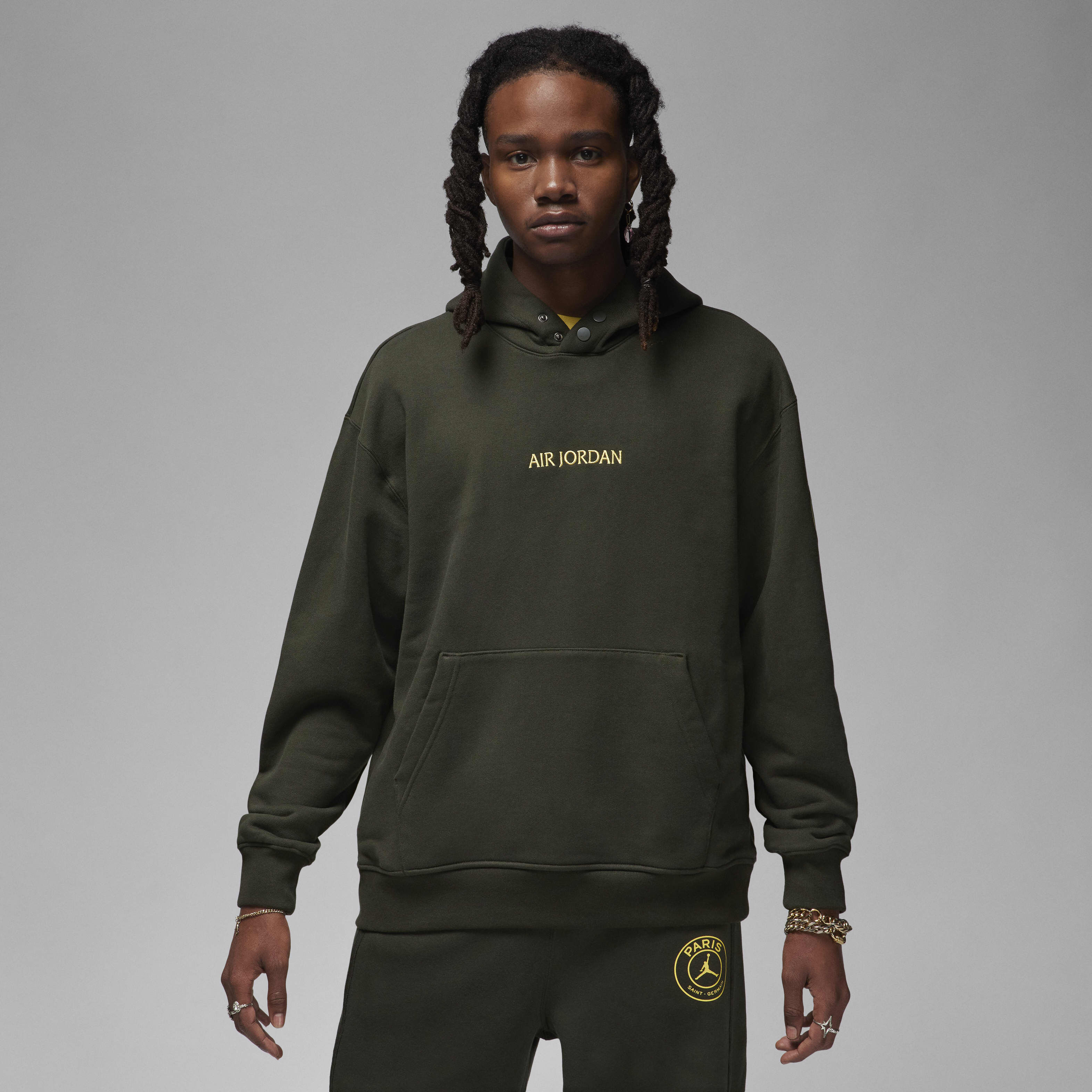Saints army green hoodie hot sale
