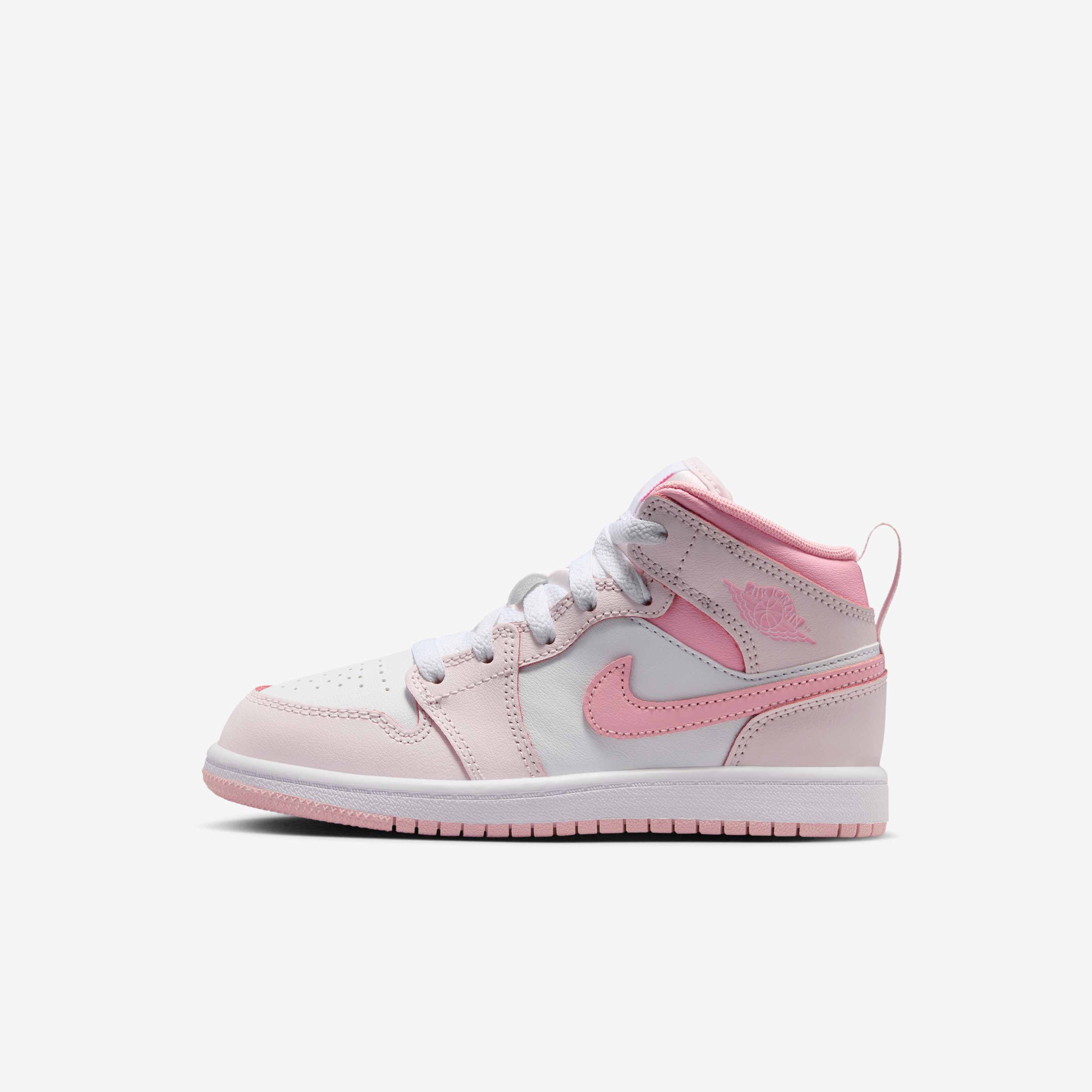 Buy Jordan Mid Younger Kids' Shoes Coral Chalk/White/Desert