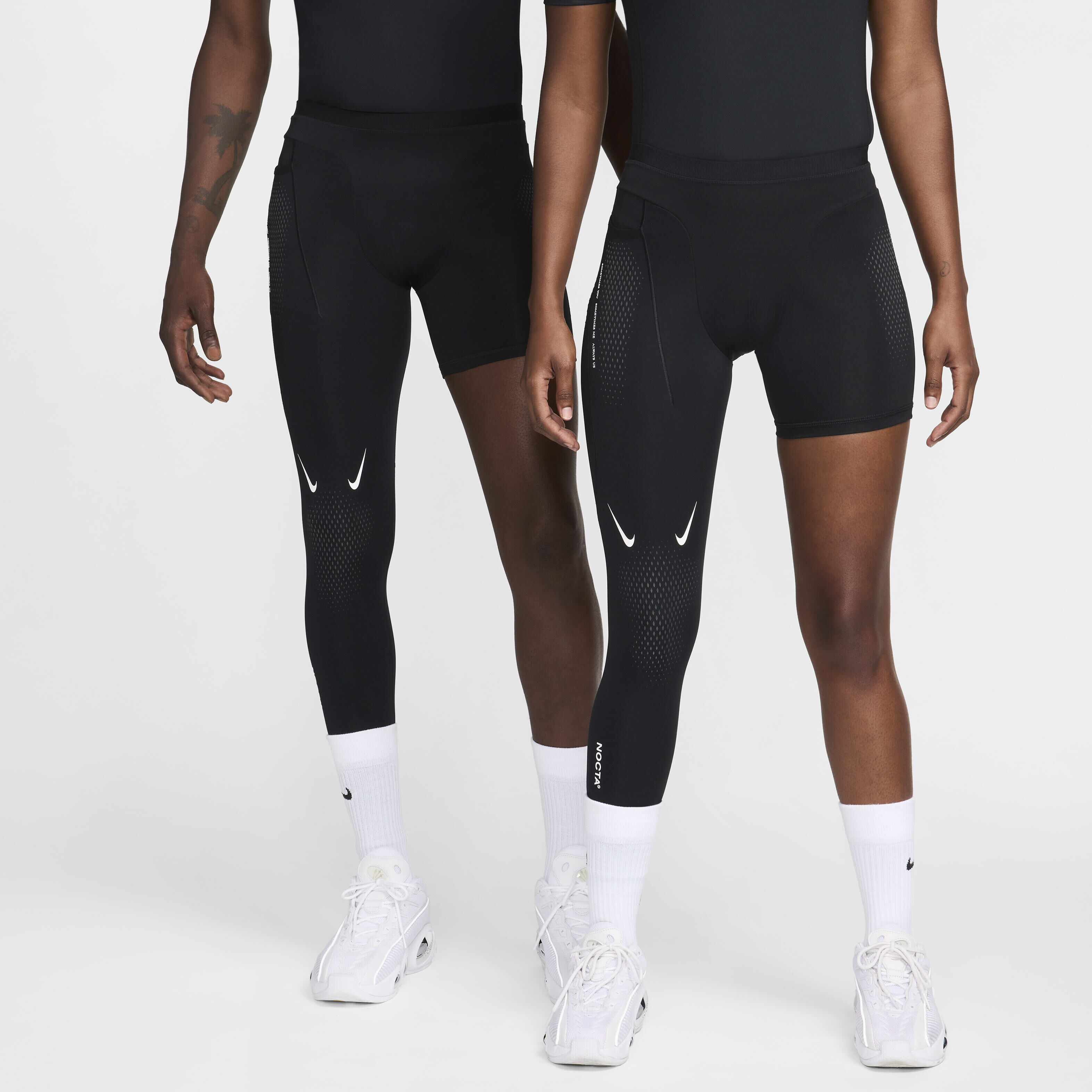 Buy NOCTA Men s Single Leg Basketball Tights Right Black White Anthracite White Nike UAE Official