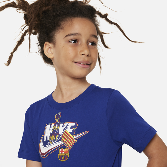 Shop F.C. Barcelona Older Kids Nike T Shirt Nike UAE