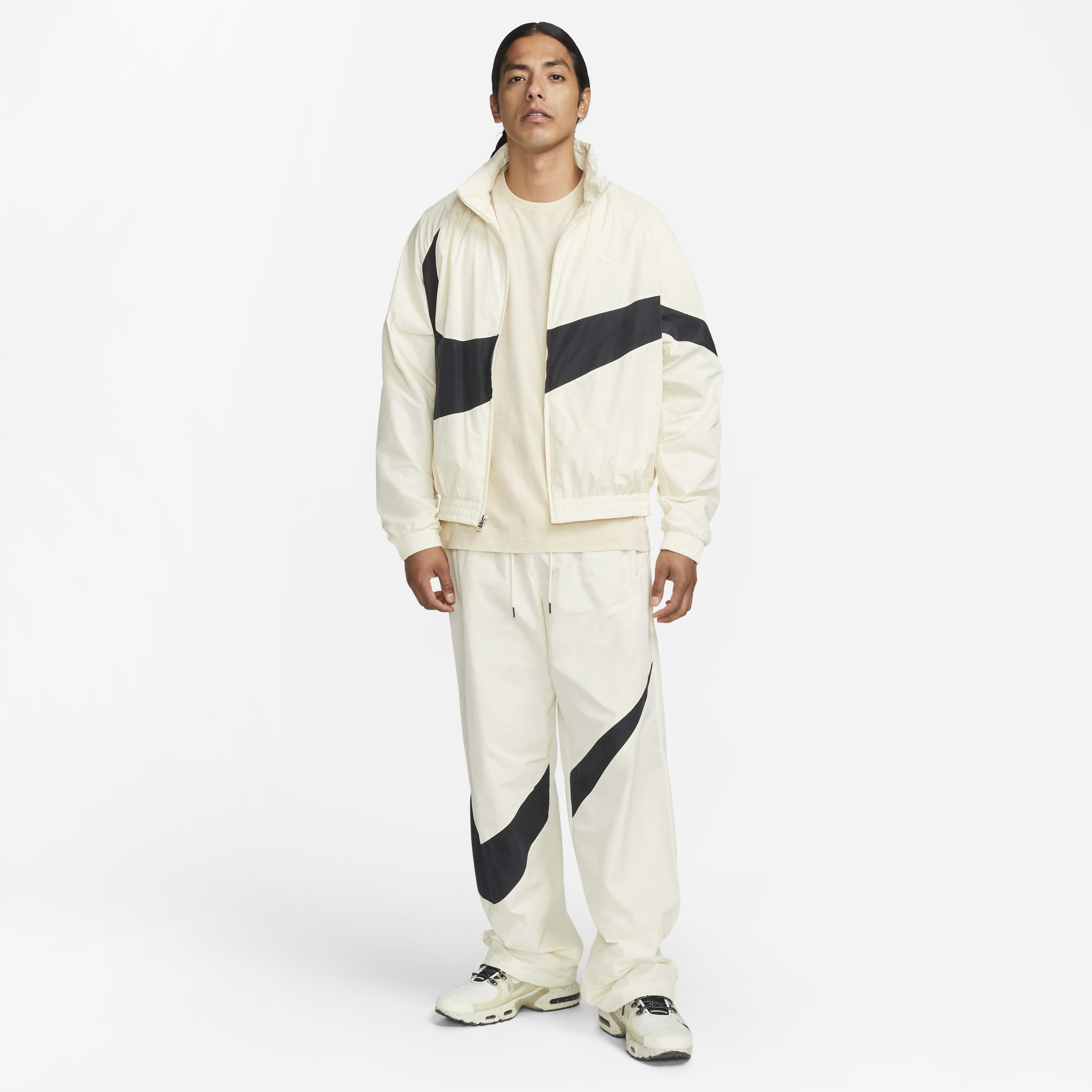 Nike swoosh jacket white clearance