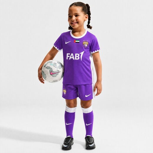Al Ain Jerseys-Nike, Al Ain FC 2025/26 Stadium Home, Kids' Nike Football Replica 3-Piece Kit