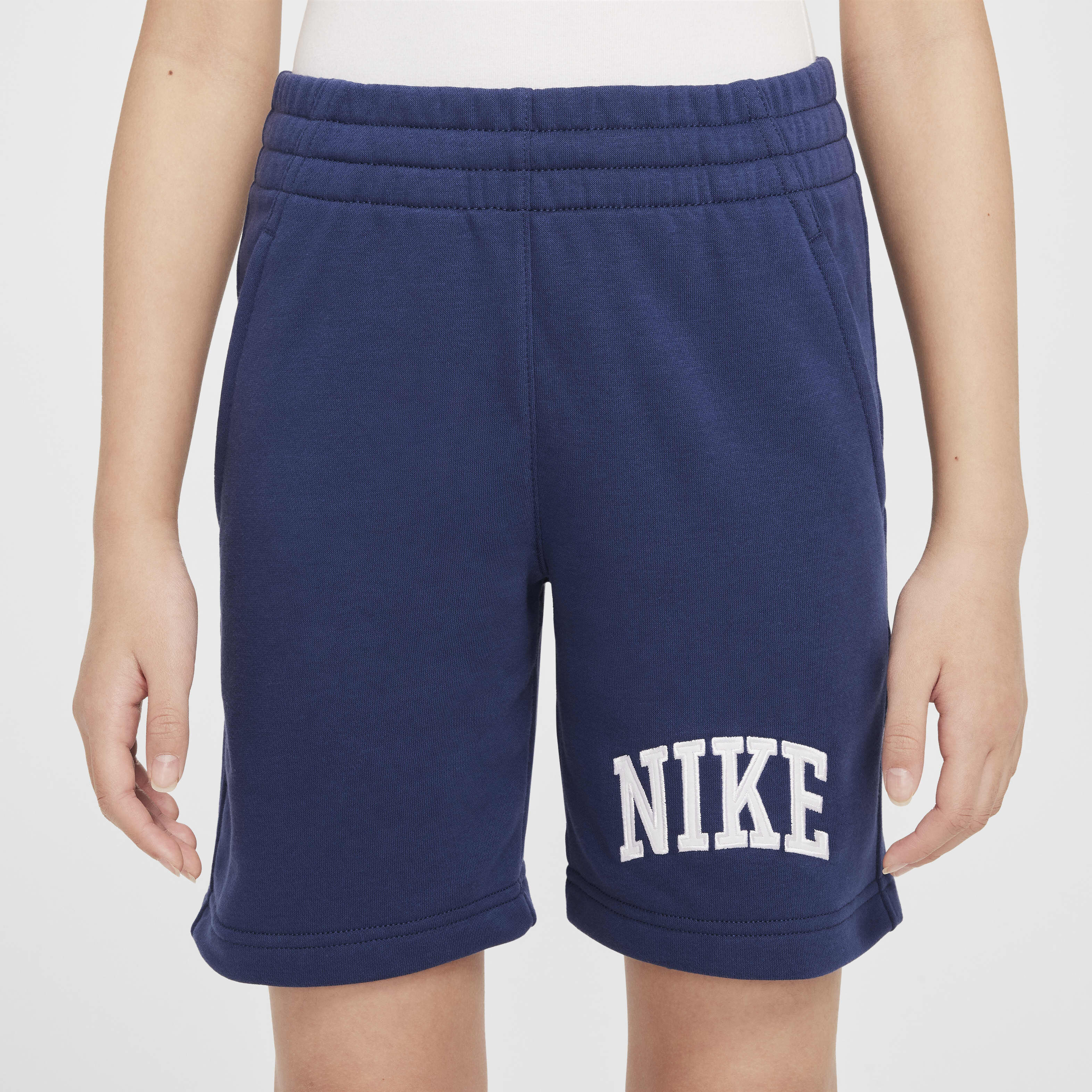 Buy Nike Sportswear Club Older Kids French Terry Shorts Midnight Navy Midnight Navy White Nike UAE Official