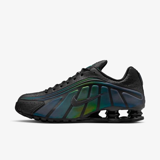 Shox-Nike, Nike Shox R4 SE 'Black/Seaweed', Men's Shoes With Reflective Design Accents