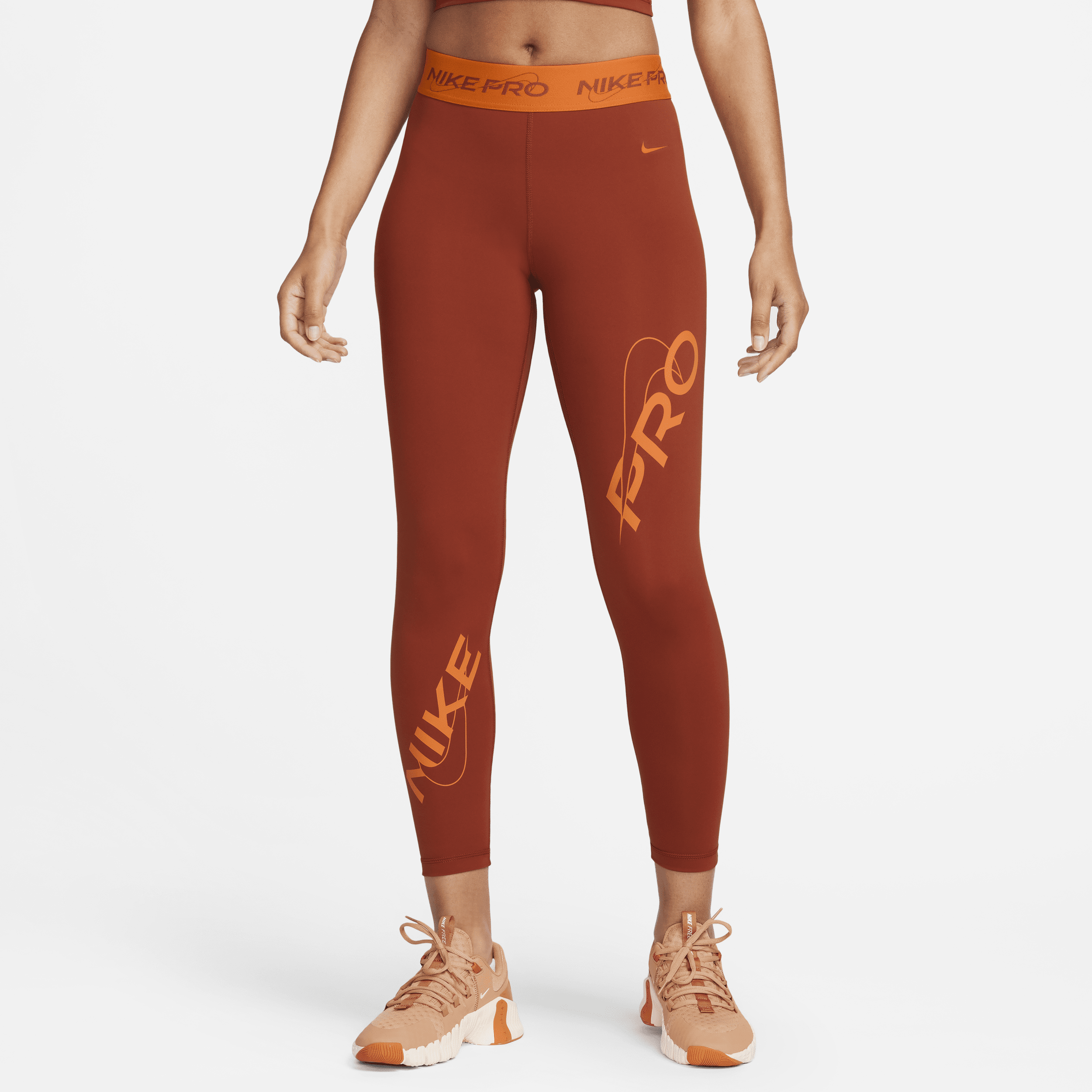 Nike pro leggings gold discount