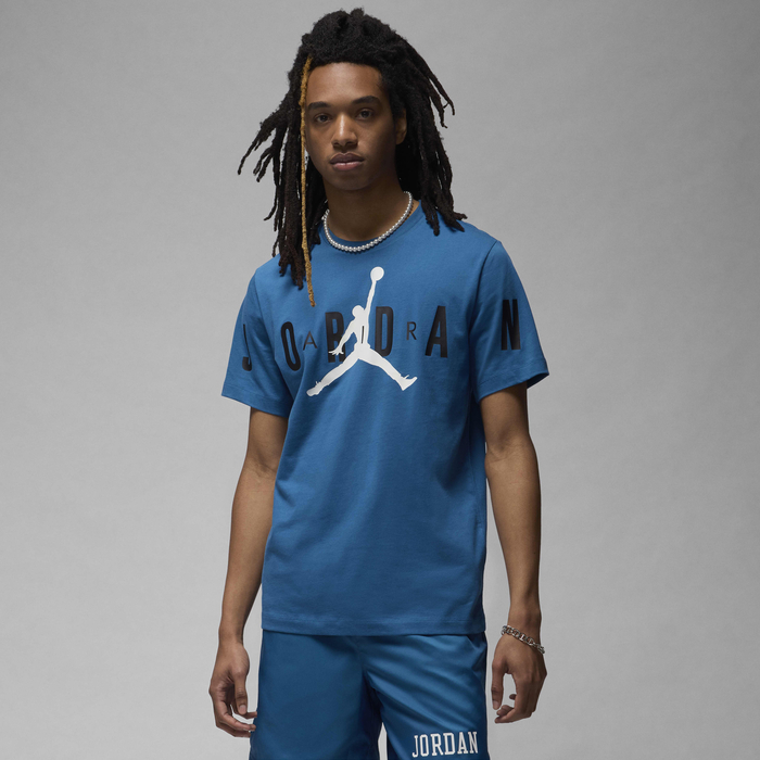 Buy Jordan Air Men's Stretch T-Shirt Industrial Blue/Black/Sail