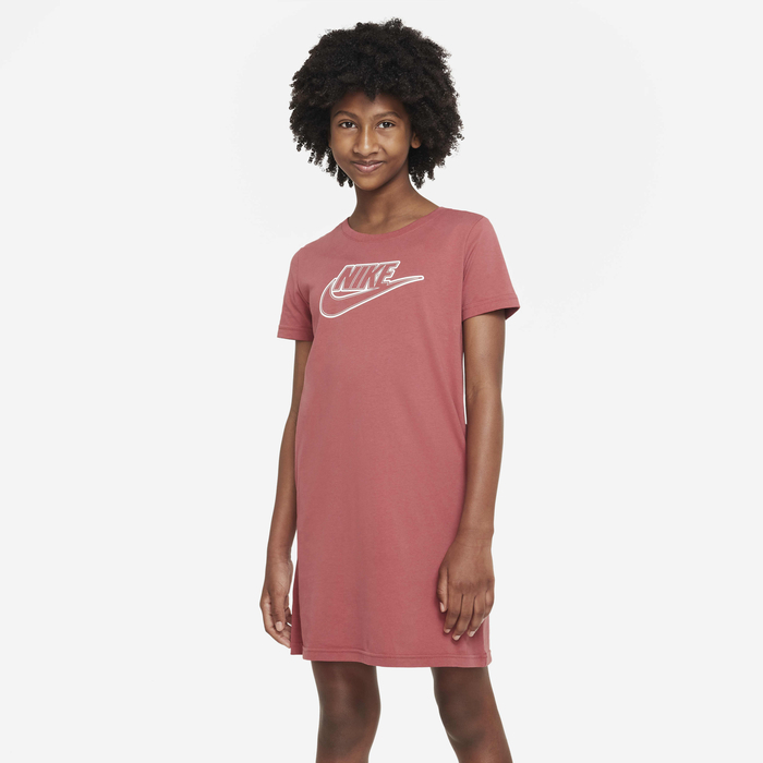 Buy Nike Sportswear Older Kids' (Girls') T-Shirt Dress Canyon