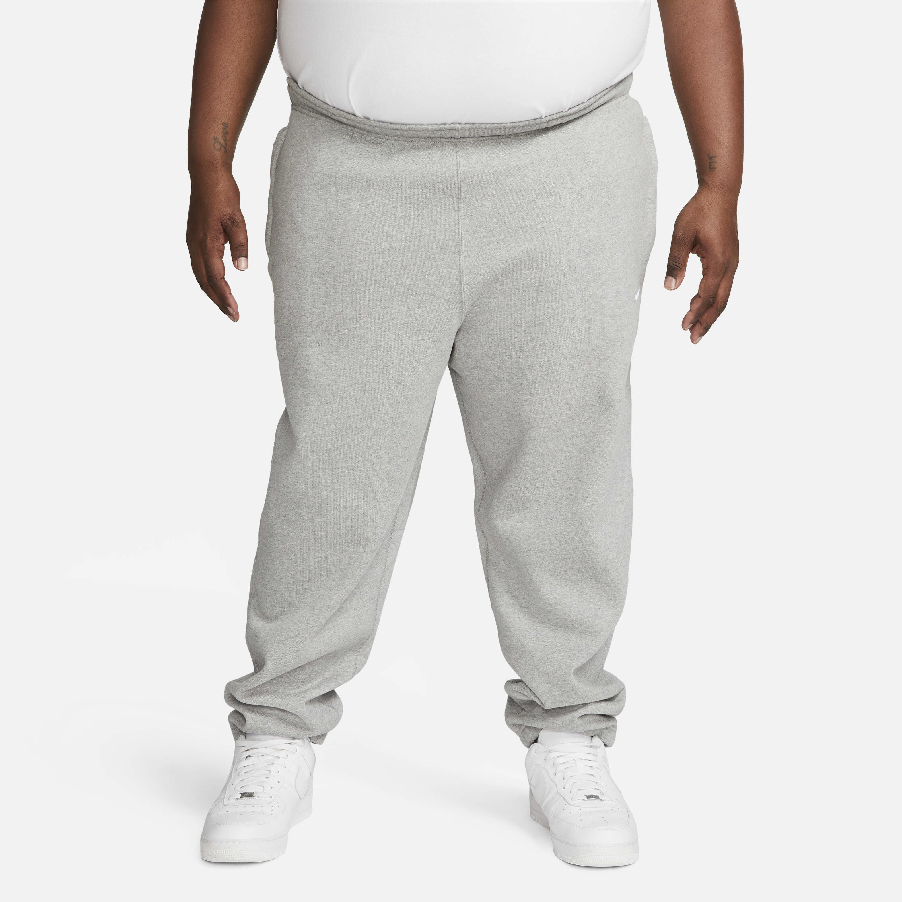 Nike swoosh grey bottoms best sale