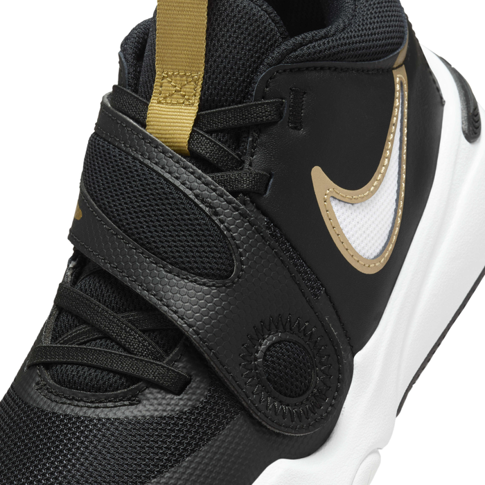 Buy Nike Team Hustle D 11 Older Kids Basketball Shoes Black White Metallic Gold Nike UAE Official