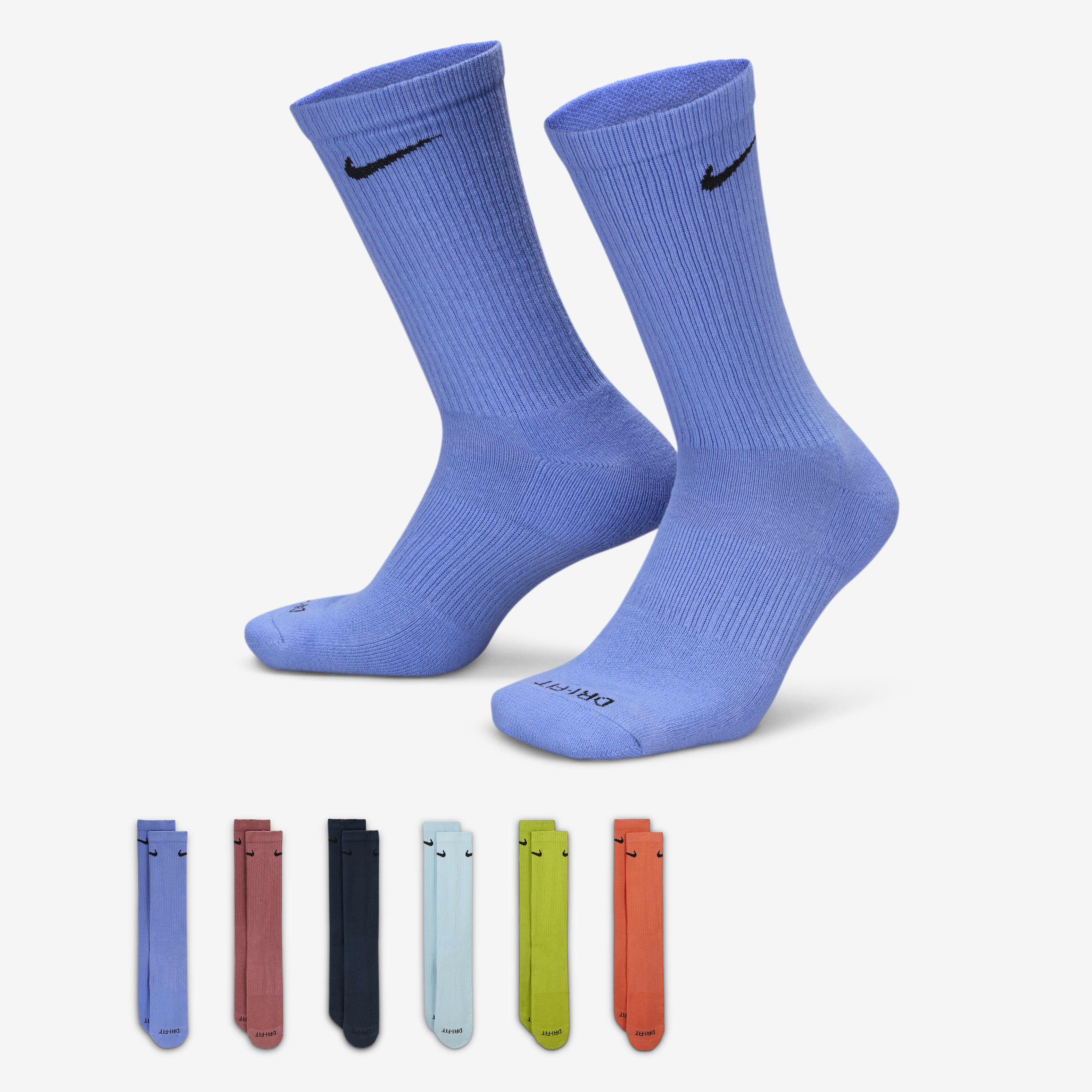 Navy blue nike crew socks discount