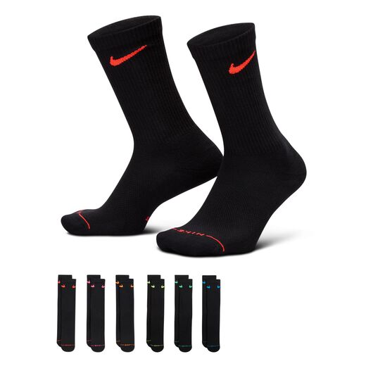 New In Men's Crew Socks-Nike, Nike Everyday Elevated, Crew Socks (6 Pairs)