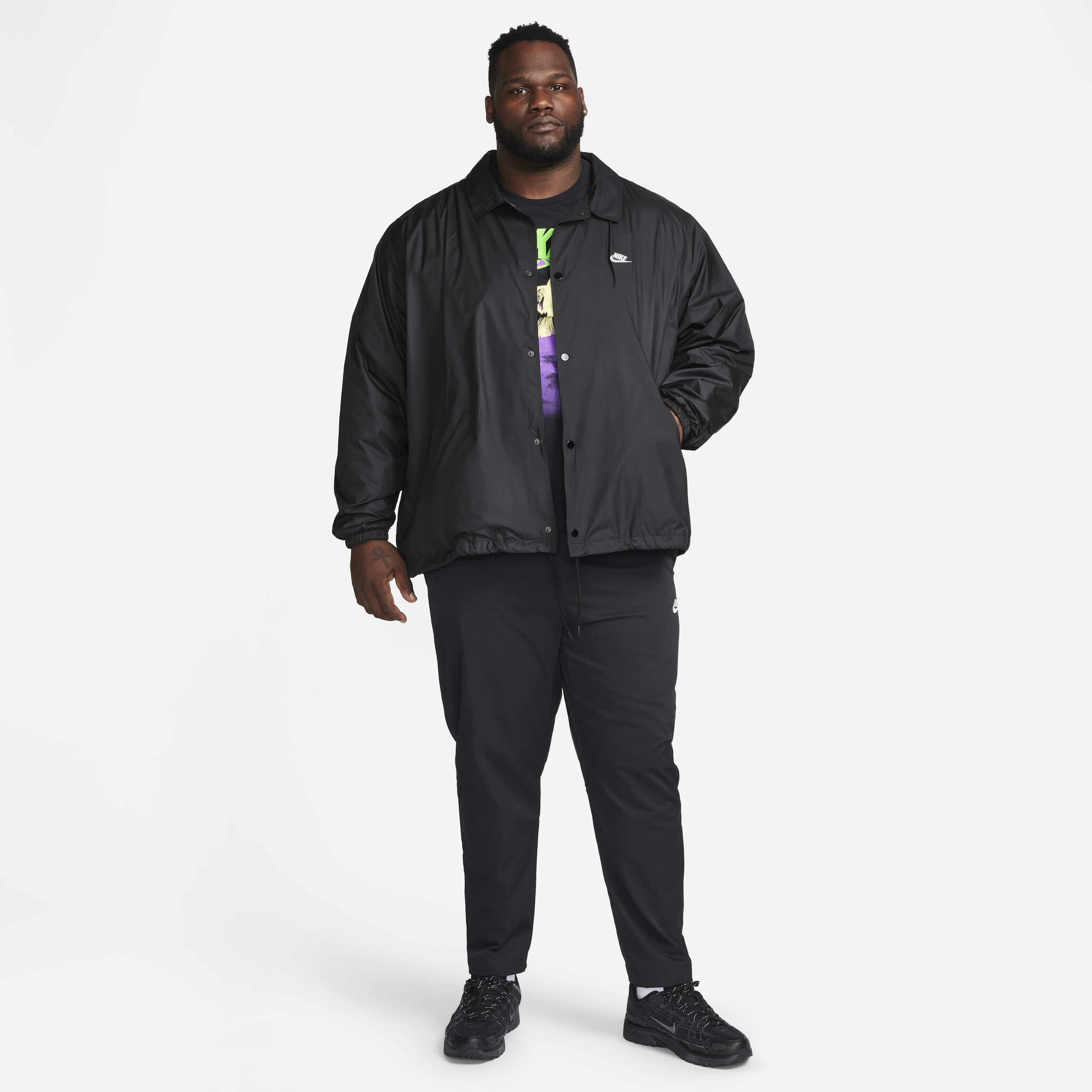 Buy Nike Club Men's Coaches' Jacket - Black/White | Nike UAE