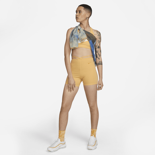 Nike yellow bike 2024 shorts