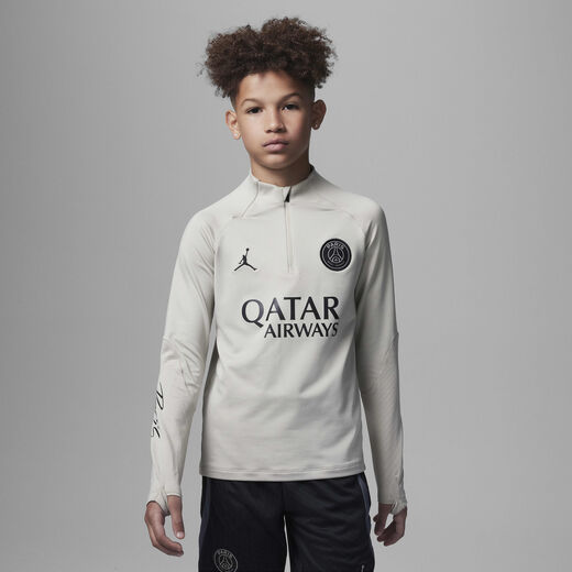 T-Shirts & Tops-Jordan, Paris Saint-Germain Strike Third, Older Kids' Nike Dri-FIT Football Knit Drill Top