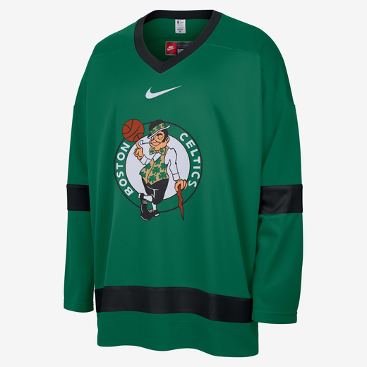 Men's Tops & T-Shirts Sale-Nike, Boston Celtics Courtside, Men's Nike NBA Hockey Jersey