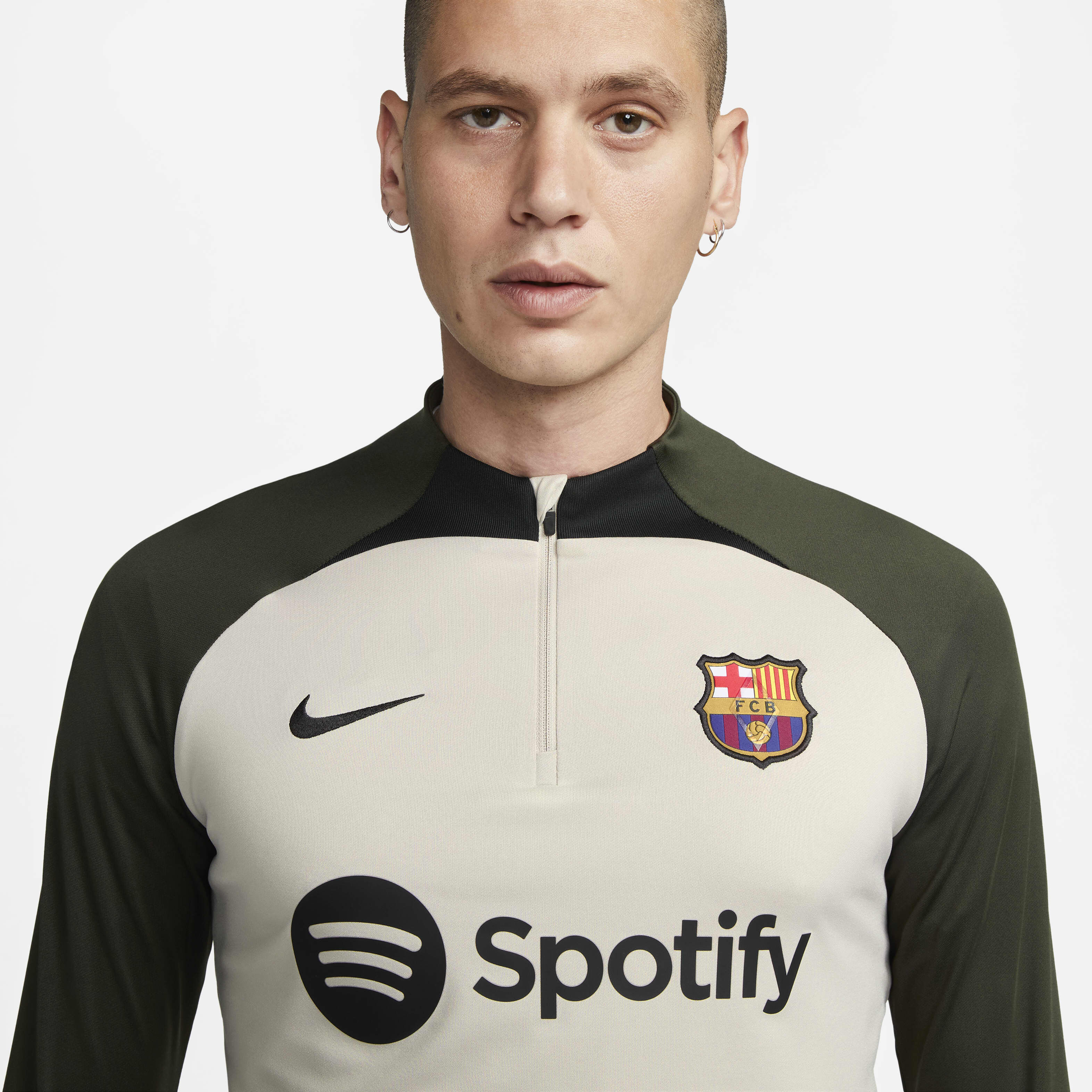 Buy F.C. Barcelona Strike Men s Nike Dri FIT Football Drill Top String Black Sequoia Black Nike UAE Official