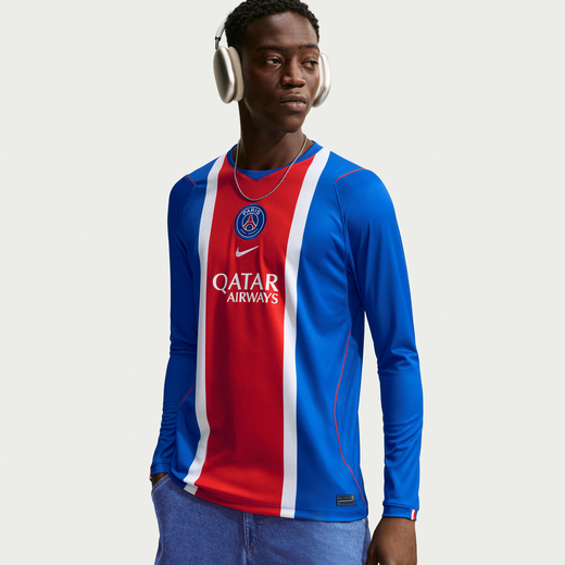 Men's Clothing-Nike, Paris Saint-Germain 2026/27 Stadium Home, Men's Nike Dri-FIT Football Replica Long-Sleeve Shirt