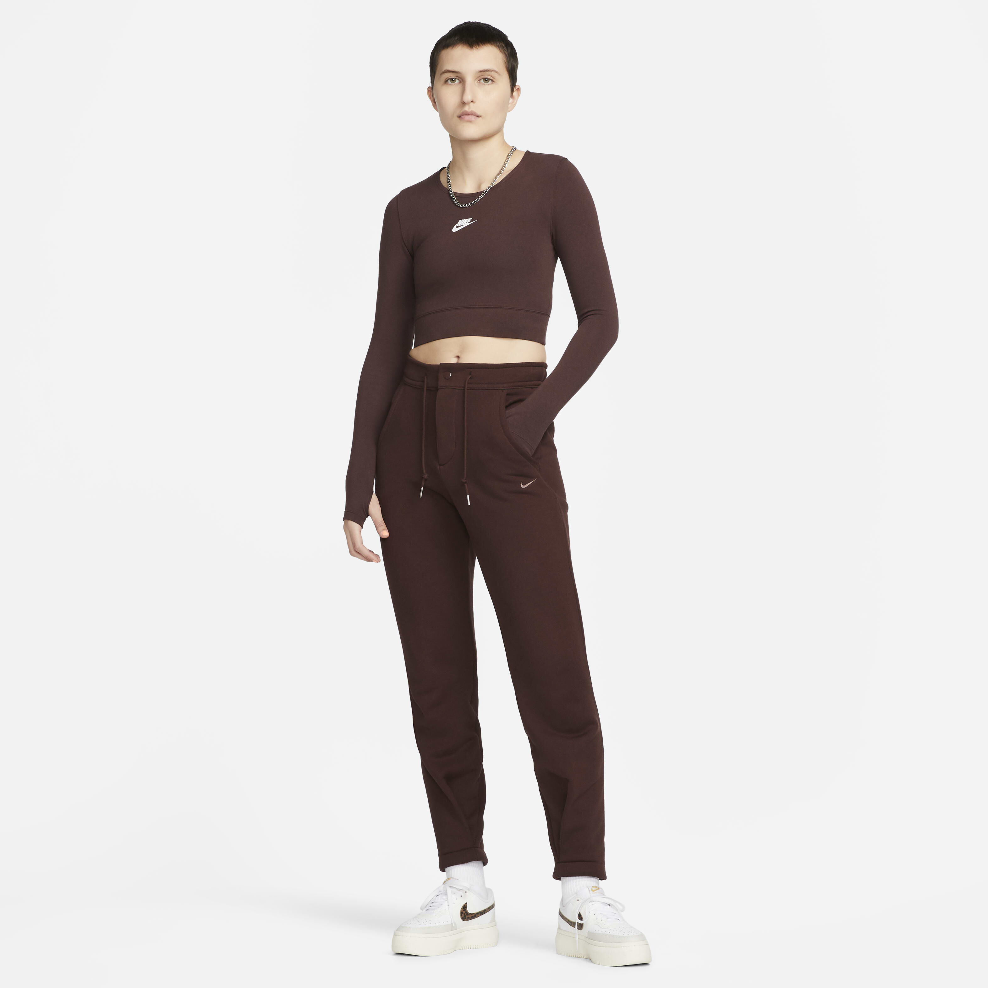 Buy Nike Sportswear Modern Fleece Women s High Waisted French Terry Trousers Nike UAE Official