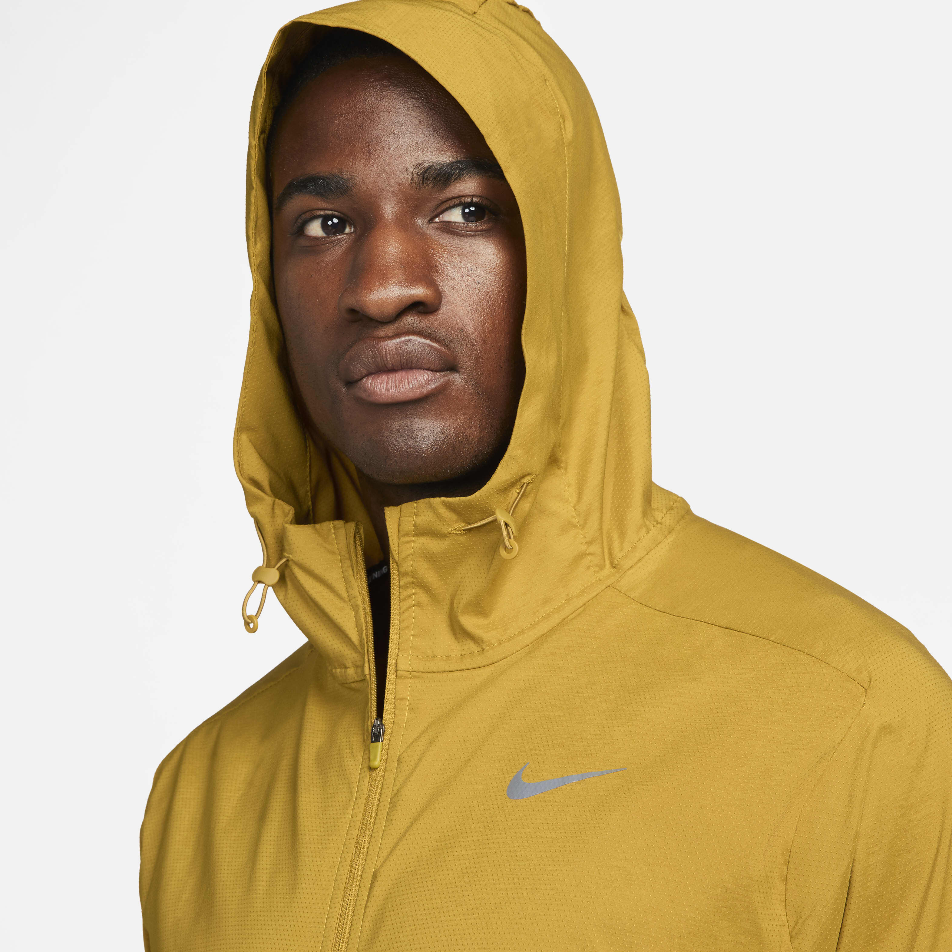 Nike yellow running jacket discount