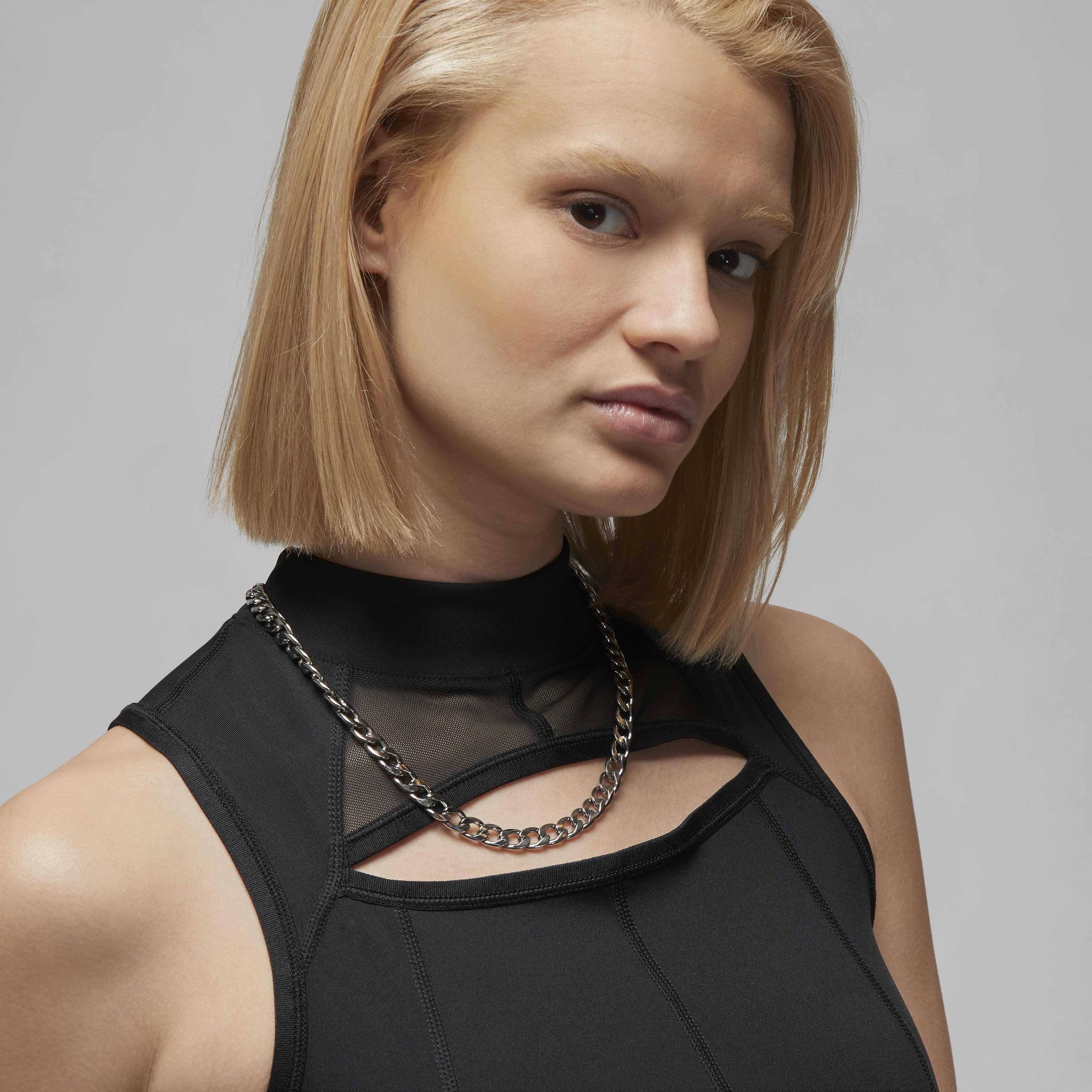 Nike black choker crop top new arrivals
