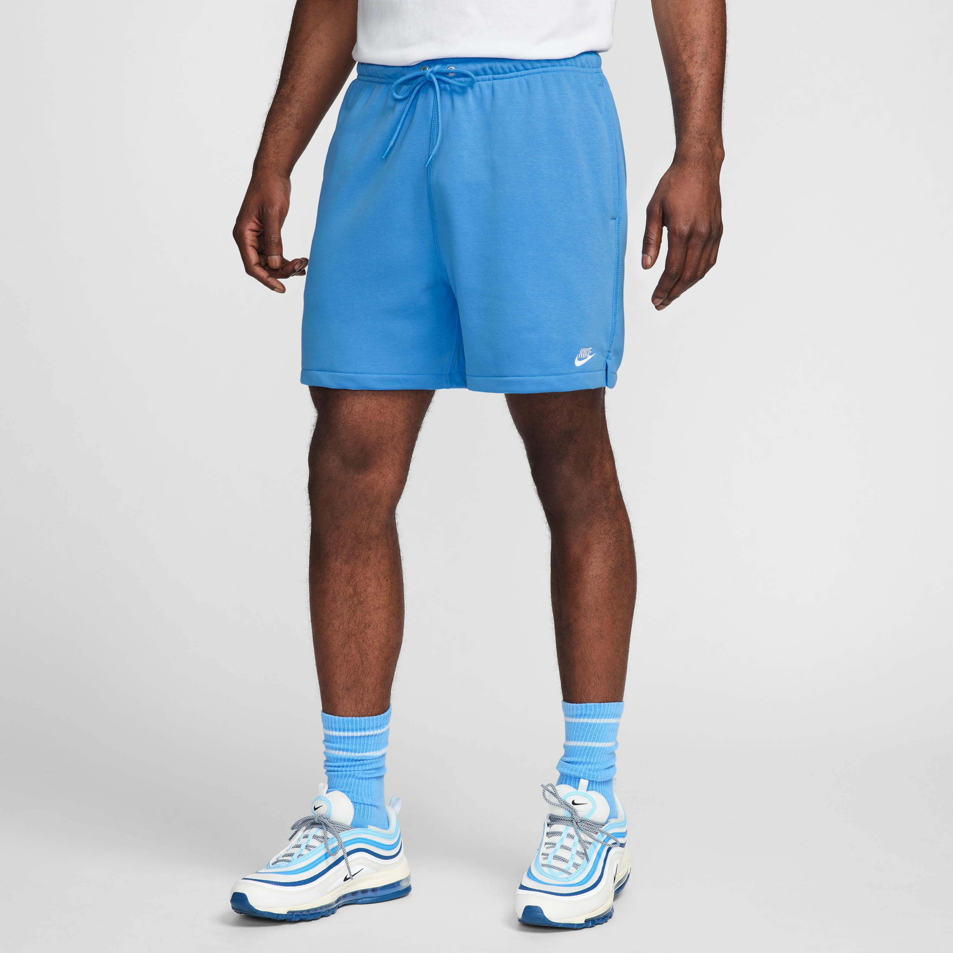 Blue nike sweat shorts deals